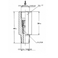 Фитинг с фильтром для линии подачи